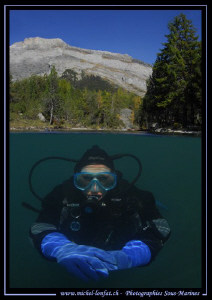 High Altitude Lake Diving with my wife... Que du bonheur.... by Michel Lonfat 